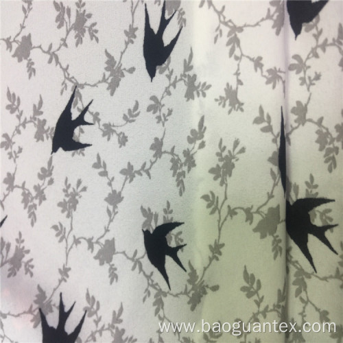 Swallow Pattern 75D Chiffon Georgette Polyester Textile